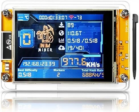 Mini Bitcoins Miner USB,ESP32 986 kh/s Crypto Miner,2.8 Inch Smart Display Crypto Solo Lottery Miner Solo Mining Machine in Saudi Arabia