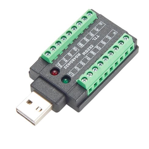 محول تسلسلي صناعي 4 في 1 USB إلى RS232 RS485 RS422 TTL 3.3 فولت 5 فولت مع شريحة FTDI FT232RNL USB 2.0 A إلى محول كتلة طرفية منفذ COM لنظام التشغيل Windows وLinux وAndroid وMacOS in Kuwait