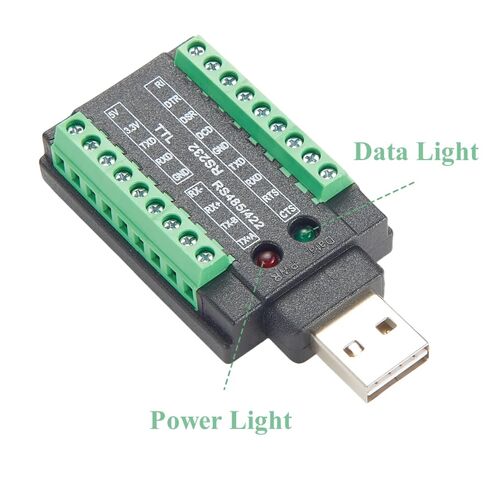 محول تسلسلي صناعي 4 في 1 USB إلى RS232 RS485 RS422 TTL 3.3 فولت 5 فولت مع شريحة FTDI FT232RNL USB 2.0 A إلى محول كتلة طرفية منفذ COM لنظام التشغيل Windows وLinux وAndroid وMacOS in Kuwait