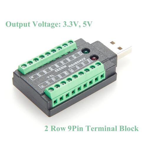 محول تسلسلي صناعي 4 في 1 USB إلى RS232 RS485 RS422 TTL 3.3 فولت 5 فولت مع شريحة FTDI FT232RNL USB 2.0 A إلى محول كتلة طرفية منفذ COM لنظام التشغيل Windows وLinux وAndroid وMacOS in Kuwait
