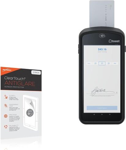 واقي شاشة BoxWave متوافق مع Toast Go 2 - ClearTouch مضاد للتوهج (عبوتان)، طبقة رقيقة غير لامعة مضادة لبصمات الأصابع in Saudi Arabia