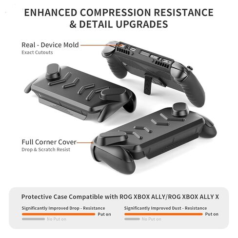 XYYORITRIX Protective Case + Cover for ROG Xbox Ally X/ROG Xbox Ally，Ergonomic Design Enhanced Grip Reinforced Corners Impact-Resistant Abrasion-Resistant Includes Stand Function (Black) in Saudi Arabia