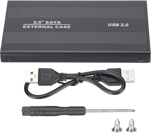 HDD Enclosure, Aluminum Portable SSD Hard Disk Box with LED Indicator, 3TB USB2.0 for OS X Laptops and Desktop Computers in Saudi Arabia