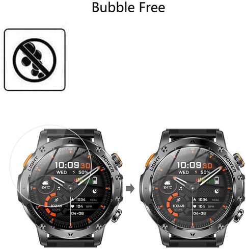 for KPEP Military Smart Watches AK87 Screen Protector 1.7" [3 Pack] HD Tempered Glass Film [9H Hardness] [Anti-Scratch] [Bubble Free] Compatible for Karchilor KPEP AK87 Smartwatch in Saudi Arabia