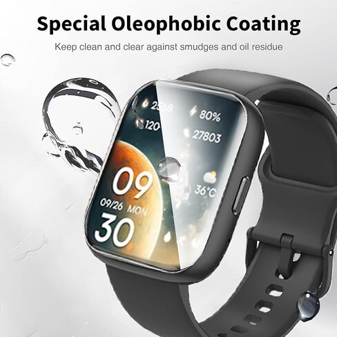 Lamshaw متوافق مع واقي شاشة Amazfit Active Max، [6 عبوات] طبقة شفافة من مادة TPU ذات تغطية كاملة متوافقة مع ساعة Amazfit Active Max الذكية 1.5 بوصة (6 عبوات) in Kuwait