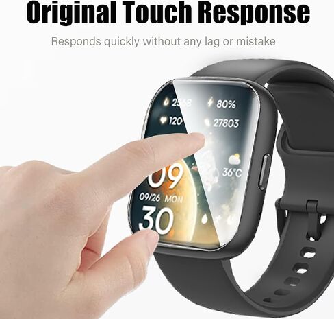 Lamshaw متوافق مع واقي شاشة Amazfit Active Max، [6 عبوات] طبقة شفافة من مادة TPU ذات تغطية كاملة متوافقة مع ساعة Amazfit Active Max الذكية 1.5 بوصة (6 عبوات) in Kuwait