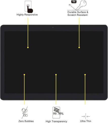 2PCS Tempered Glass Screen Protector for HOTWAV R10 PRO Tablet 10.1 inch in Kuwait