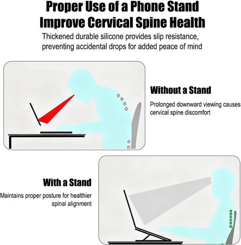 Aluminum Alloy Laptop Stand for Desk, Adjustable Portable Laptop Riser Holder Compatible, Foldable Laptop Riser with Laptops-Black in Saudi Arabia