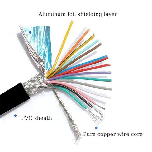 10Ft 3m 24AWG DB9 Male Serial Extension Cable with Cable Marker, RS232 D-SUB DB9 9 Pin to 9 Bare Wire Breakout Board Connector in Saudi Arabia