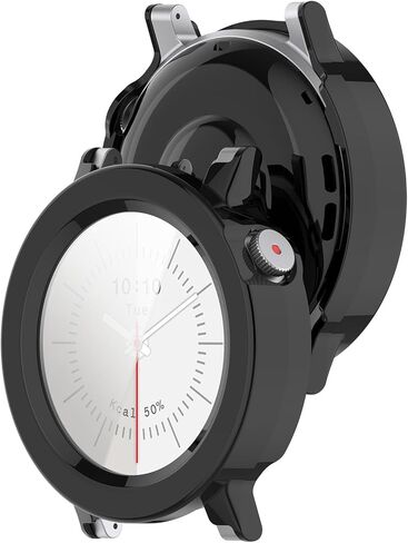 Disscool Full Coverage Case with Screen Protector Compatible with CMF Watch3 Pro PC and Real Glass Protective Case Cover Smart Watch Accessories(Black) in Saudi Arabia