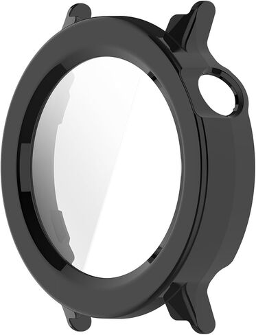 Disscool Full Coverage Case with Screen Protector Compatible with CMF Watch3 Pro PC and Real Glass Protective Case Cover Smart Watch Accessories(Black) in Saudi Arabia