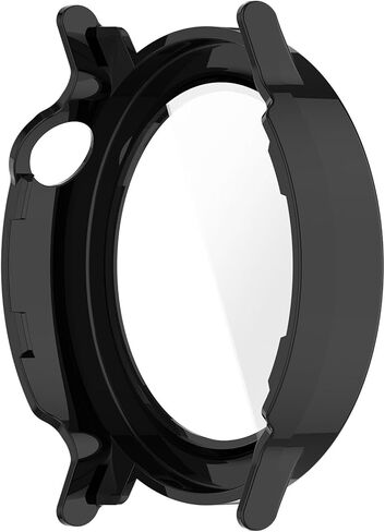 Disscool Full Coverage Case with Screen Protector Compatible with CMF Watch3 Pro PC and Real Glass Protective Case Cover Smart Watch Accessories(Black) in Saudi Arabia