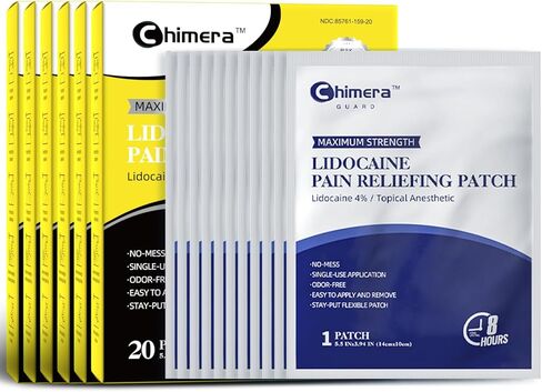 4% Lidocaine Pain Relief Patch,15pcs Maximum Strength Numbing Analgesic Patches for Arthritis, Muscle Aches, Neuropathic Pain, Odorless, Fast-Acting, 8-Hour Ongoing Pain Relief in Saudi Arabia