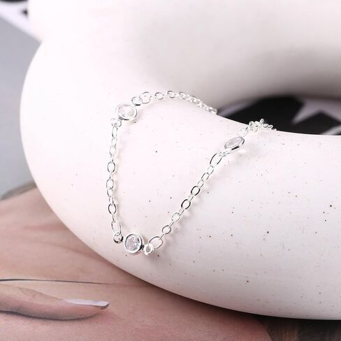 925 Sterling Silver Bracelets for Women Trendy Cubic Zirconia Womens Bracelets Classic Costume Jewelry for Women in Saudi Arabia