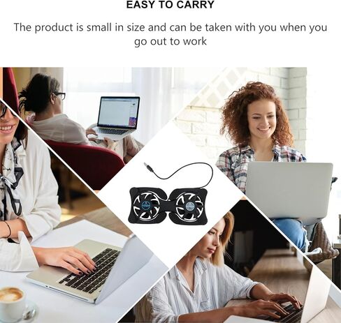 مروحة تبريد كمبيوتر محمول قابلة للطي مع مراوح USB مزدوجة، وسادة تبريد مدمجة للكمبيوتر المحمول للألعاب والاستخدام المكتبي، حامل تبريد كمبيوتر خفيف الوزن in Kuwait