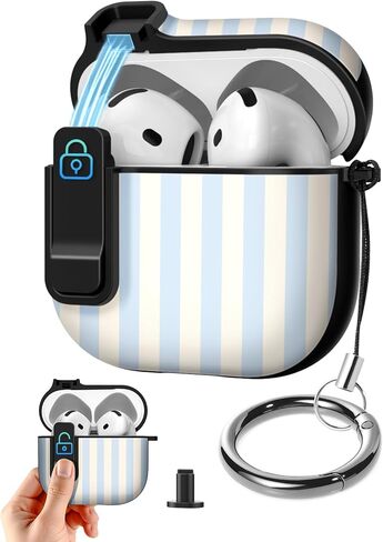 حافظة Joyleop لـ Airpods Pro 3 - مع قفل أمان، تصميم جميل للنساء والفتيات الجميلات، غطاء واقٍ من الصدمات الصلبة مع سلسلة مفاتيح لـ Airpods Pro الجيل الثالث 2025، ظهر السلحفاة in Kuwait