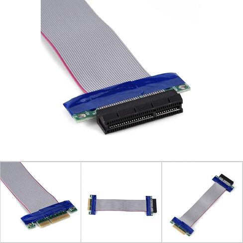 PCI E GPU Riser Cable, Male to Female Graphics Card Extension with No Driver Needed for Improved Airflow, Flexible Cable for 1U 2U Server & Small Case (PCI-E 4X to 4X) in Saudi Arabia