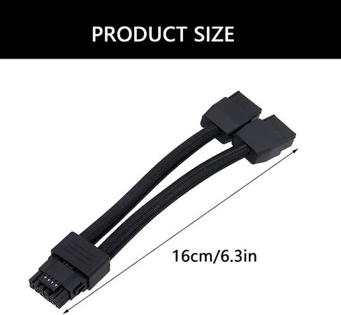 16PIN to 2x8PIN 12VHPWR GPU Cable Straight Connector GPU Extender Extension Cable For 3090Ti 4070Ti 4080 4090 in Saudi Arabia