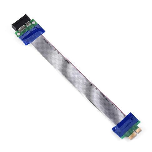 كابل PCI E GPU Riser، تمديد بطاقة الرسومات ذكر إلى أنثى بدون الحاجة إلى برنامج تشغيل لتحسين تدفق الهواء، كابل مرن لخادم 1U 2U وحقيبة صغيرة (PCI-E 1X إلى 1X) in Kuwait