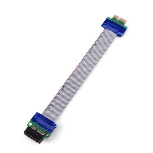 كابل PCI E GPU Riser، تمديد بطاقة الرسومات ذكر إلى أنثى بدون الحاجة إلى برنامج تشغيل لتحسين تدفق الهواء، كابل مرن لخادم 1U 2U وحقيبة صغيرة (PCI-E 1X إلى 1X) in Kuwait
