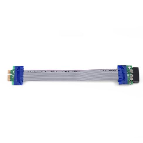 كابل PCI E GPU Riser، تمديد بطاقة الرسومات ذكر إلى أنثى بدون الحاجة إلى برنامج تشغيل لتحسين تدفق الهواء، كابل مرن لخادم 1U 2U وحقيبة صغيرة (PCI-E 1X إلى 1X) in Kuwait
