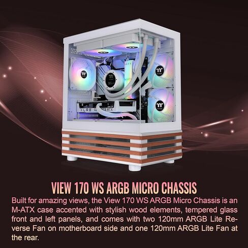 ثيرمالتاكي فيو 170 WS ARGB؛ الهيكل الصغير؛ تقليم الخشب السفلي. تتضمن مراوح ARGB Lite مقاس 3 × 120 مم؛ خلوص وحدة معالجة الرسومات 340 مم؛ مبرد الهواء 160 ملم أقصى ارتفاع؛ ماتكس/ميتكس؛ ثلج؛ CA-1Z4-00M6WN-WS in Saudi Arabia
