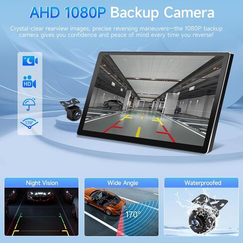 ستيريو سيارة Leadfan لسيارة Toyota Tundra 2014 2015 2016 2017 2018 2019، راديو سيارة Android 13 لسيارة Tundra، 4G+64G 2K GPS كاميرا احتياطية Carplay Android Auto in Kuwait