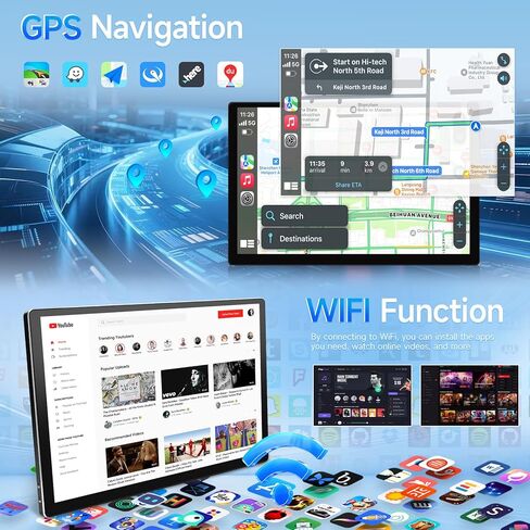 ستيريو سيارة Leadfan لسيارة Toyota Tundra 2014 2015 2016 2017 2018 2019، راديو سيارة Android 13 لسيارة Tundra، 4G+64G 2K GPS كاميرا احتياطية Carplay Android Auto in Kuwait