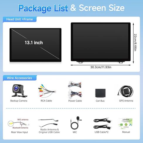 ستيريو سيارة Leadfan لسيارة Toyota Tundra 2014 2015 2016 2017 2018 2019، راديو سيارة Android 13 لسيارة Tundra، 4G+64G 2K GPS كاميرا احتياطية Carplay Android Auto in Kuwait