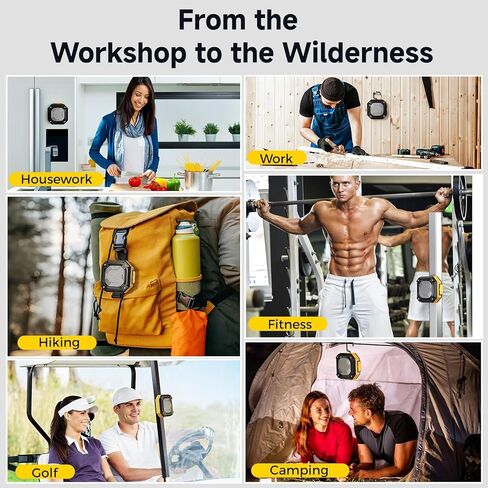 Magnetic Bluetooth Jobsite Speaker, Portable Wireless Speakers with Hook, Hands-Free Calls, 45H Battery Stereo Sound TWS for Golf Accessories Golf Gifts, Camping, Outdoor, Construction in Kuwait