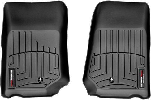 بطانات أرضية مخصصة من WeatherTech لسيارة Jeep Wrangler ببابين، Wrangler Unlimited 4 أبواب - الصف الأول (441051)، أسود in Saudi Arabia