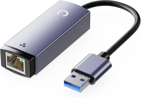 موزع USB 3.0 4 في 1 مع محول جيجابت إيثرنت، ألومنيوم رمادي فلكي، 3 منافذ USB، منفذ RJ45 LAN، متوافق مع نظام التشغيل Windows، Mac OS، سرعة شبكة 1000 ميجابت في الثانية in Saudi Arabia