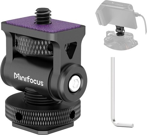 MINIFOCUS Camera Monitor Mount Swivel 360° and Tilt 180° Holder for 5" and 7" Field Monitor with Cold Shoe Mount and 3/8" & 1/4" Screw Hole in Saudi Arabia