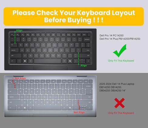 Keyboard Cover Skin for 2025 Dell Pro 14 Plus PB14250 PB14255, Dell Pro 14 PC14250, Pro Max 14 MC14250 Prootective Skin(Not Fit Pro 14 Premium MA14250), Gradual Pink in Saudi Arabia