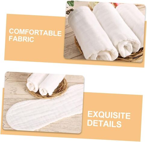 ERINGOGO Muslin Burp Cloths Set Washable Organic Cotton Baby Receiving Blankets in Saudi Arabia