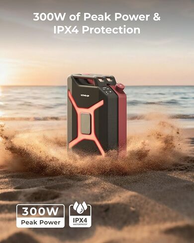 ULTIMEA Go Portable Party Speaker, 300W Wireless PartyBox with Bass Boost, RGB Light, TWS Stereo, Auracast Mode, Mic/Guitar Input, APP Control, Large Bluetooth Speaker for Party Outdoor (Black+Red) in Saudi Arabia