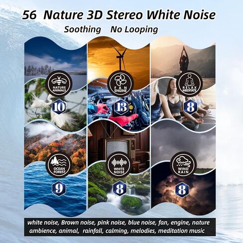 Wikac Bluetooth Soft Pillow Speaker for Sleeping,HQ Amplified Audio,50hr Play-Time,56 Natural 3D White Noise, 5 Timer, Comfortable Sleep Headphones with Bone Conduction Speakers for a Healthy Sleep in Saudi Arabia