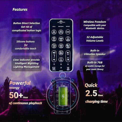 Wikac Bluetooth Soft Pillow Speaker for Sleeping,HQ Amplified Audio,50hr Play-Time,56 Natural 3D White Noise, 5 Timer, Comfortable Sleep Headphones with Bone Conduction Speakers for a Healthy Sleep in Saudi Arabia