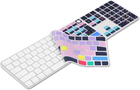 غطاء لوحة المفاتيح XSKN Davinci Resolve Shortcuts يناسب لوحة المفاتيح السحرية Apple 2024 iMac M4 Chip مع معرف اللمس ولوحة المفاتيح الرقمية A3119 in Kuwait