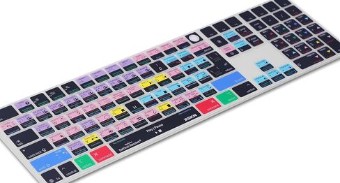 غطاء لوحة المفاتيح XSKN Davinci Resolve Shortcuts يناسب لوحة المفاتيح السحرية Apple 2024 iMac M4 Chip مع معرف اللمس ولوحة المفاتيح الرقمية A3119 in Kuwait
