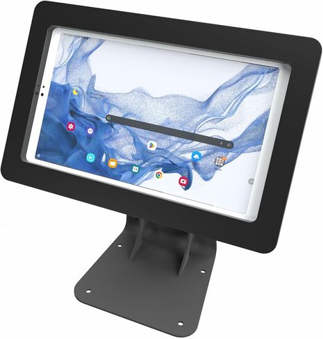 TABcare Anti-Theft Acrylic Case with 360 Rotate 180 Swivel Metal Desktop Stand & 90-Degree USB C Cable for Samsung Galaxy TAB A9 8.7" Tablet (Black) in Saudi Arabia