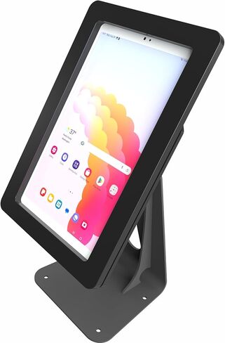 TABcare Anti-Theft Acrylic Case with 360 Rotate 180 Swivel Metal Desktop Stand & 90-Degree USB C Cable for Samsung Galaxy TAB A9 8.7" Tablet (Black) in Saudi Arabia