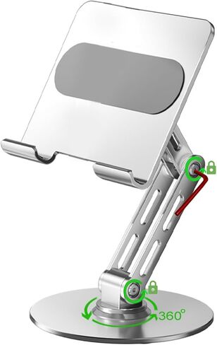 for iPad Stand Holder Adjustable Tablet Stand for Desk ，360 Rotating Metal Mount for 4-13 inch Devices, Compatible with iPad iPhone Tablet Kindle TAB Surface/Switch Holder for Desk in Saudi Arabia