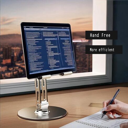 for iPad Stand Holder Adjustable Tablet Stand for Desk ，360 Rotating Metal Mount for 4-13 inch Devices, Compatible with iPad iPhone Tablet Kindle TAB Surface/Switch Holder for Desk in Saudi Arabia