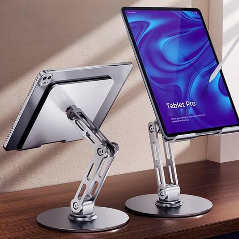 for iPad Stand Holder Adjustable Tablet Stand for Desk ，360 Rotating Metal Mount for 4-13 inch Devices, Compatible with iPad iPhone Tablet Kindle TAB Surface/Switch Holder for Desk in Saudi Arabia