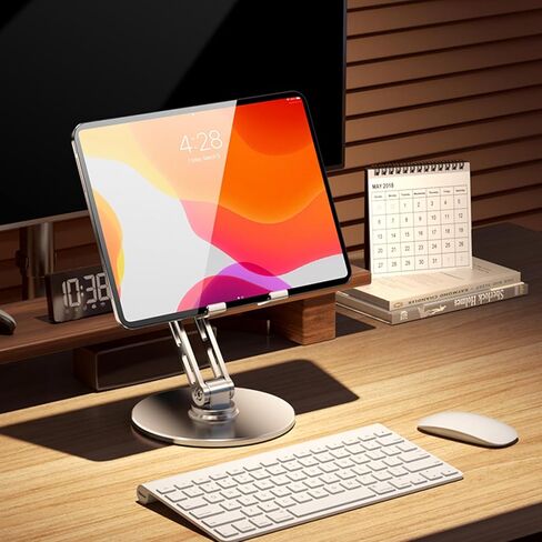 for iPad Stand Holder Adjustable Tablet Stand for Desk ，360 Rotating Metal Mount for 4-13 inch Devices, Compatible with iPad iPhone Tablet Kindle TAB Surface/Switch Holder for Desk in Saudi Arabia