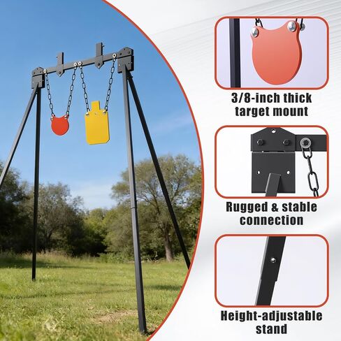 3/8" Thick AR500 Steel Target Bracket System Kit Adjustable Height Shooting Range Target Bracket, Suitable for Outdoor Shooting Range Shooting Training in Saudi Arabia