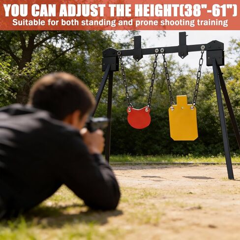 3/8" Thick AR500 Steel Target Bracket System Kit Adjustable Height Shooting Range Target Bracket, Suitable for Outdoor Shooting Range Shooting Training in Saudi Arabia