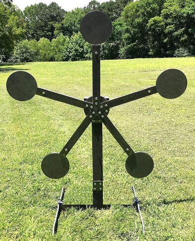 Magnum Target 3/8" AR500 Portable Texas Star “No Weld" Metal Reactive Steel Shooting Target - 8in Paddles in Saudi Arabia