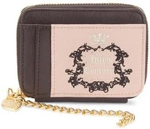 Juicy Couture Women's Square Zip Around Wallet with Wrist Strap (Plum) in Saudi Arabia